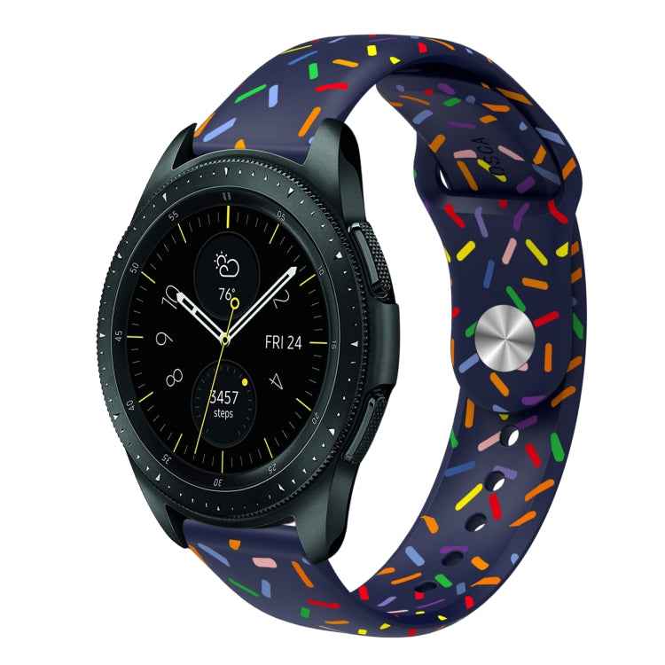 Sports Rainbow Dots Silicone Buckle Watch Band, For Samsung Galaxy Watch 5 Pro, For Samsung Galaxy Gear Sport, For Samsung Galaxy Watch Active 2 40mm / 44mm, For Samsung Galaxy Watch 3 41mm, For Samsung Galaxy watch Active 40mm                         ...