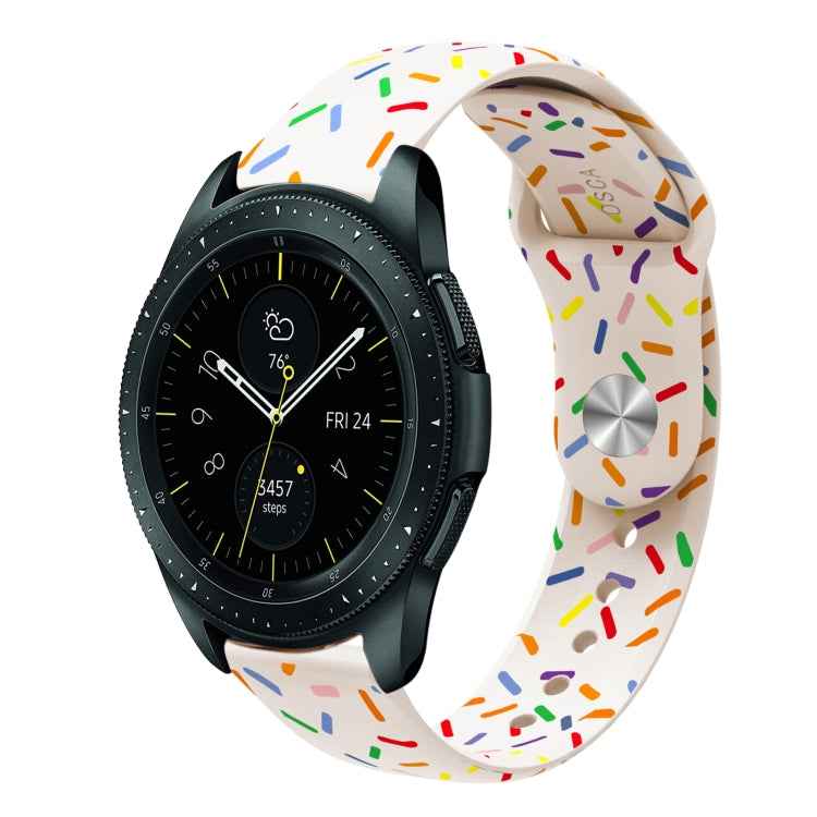 Sports Rainbow Dots Silicone Buckle Watch Band, For Samsung Galaxy Watch 5 Pro, For Samsung Galaxy Gear Sport, For Samsung Galaxy Watch Active 2 40mm / 44mm, For Samsung Galaxy Watch 3 41mm, For Samsung Galaxy watch Active 40mm                         ...
