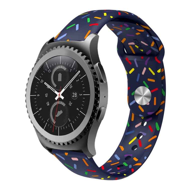 Sports Rainbow Dots Silicone Buckle Watch Band, For Samsung Galaxy Watch 5 Pro, For Samsung Galaxy Gear Sport, For Samsung Galaxy Watch Active 2 40mm / 44mm, For Samsung Galaxy Watch 3 41mm, For Samsung Galaxy watch Active 40mm                         ...