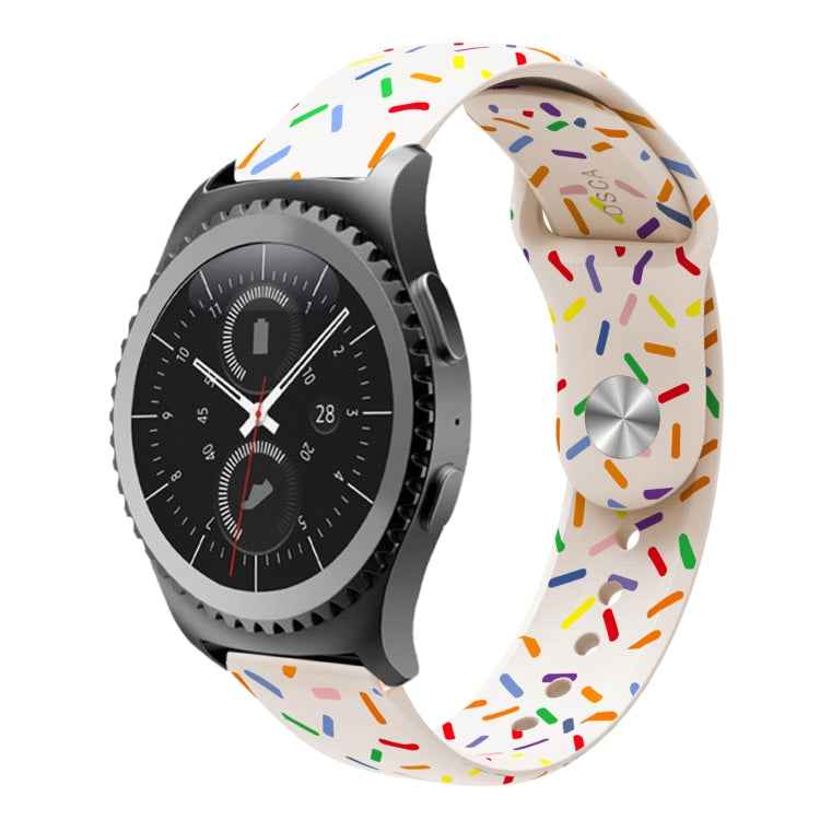 Sports Rainbow Dots Silicone Buckle Watch Band, For Samsung Galaxy Watch 5 Pro, For Samsung Galaxy Gear Sport, For Samsung Galaxy Watch Active 2 40mm / 44mm, For Samsung Galaxy Watch 3 41mm, For Samsung Galaxy watch Active 40mm                         ...