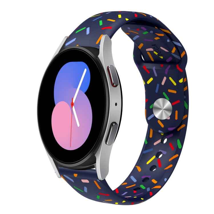 Sports Rainbow Dots Silicone Buckle Watch Band, For Samsung Galaxy Watch 5 Pro, For Samsung Galaxy Gear Sport, For Samsung Galaxy Watch Active 2 40mm / 44mm, For Samsung Galaxy Watch 3 41mm, For Samsung Galaxy watch Active 40mm                         ...