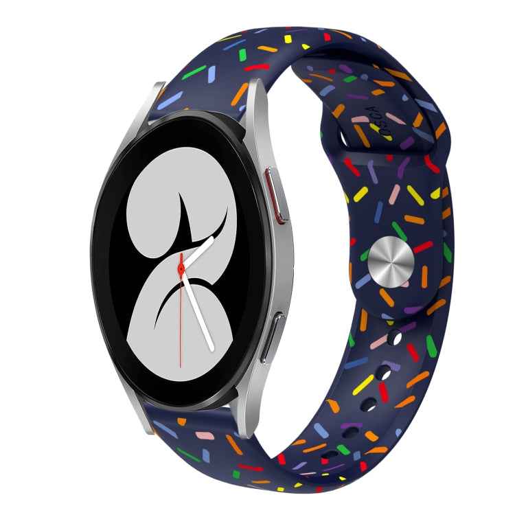 Sports Rainbow Dots Silicone Buckle Watch Band, For Samsung Galaxy Watch 5 Pro, For Samsung Galaxy Gear Sport, For Samsung Galaxy Watch Active 2 40mm / 44mm, For Samsung Galaxy Watch 3 41mm, For Samsung Galaxy watch Active 40mm                         ...