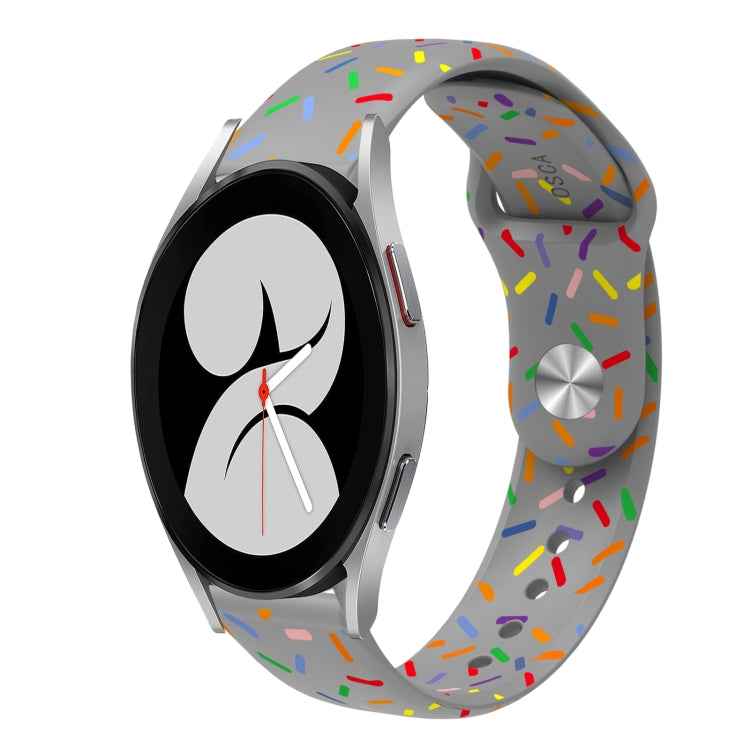 Sports Rainbow Dots Silicone Buckle Watch Band, For Samsung Galaxy Watch 5 Pro, For Samsung Galaxy Gear Sport, For Samsung Galaxy Watch Active 2 40mm / 44mm, For Samsung Galaxy Watch 3 41mm, For Samsung Galaxy watch Active 40mm                         ...