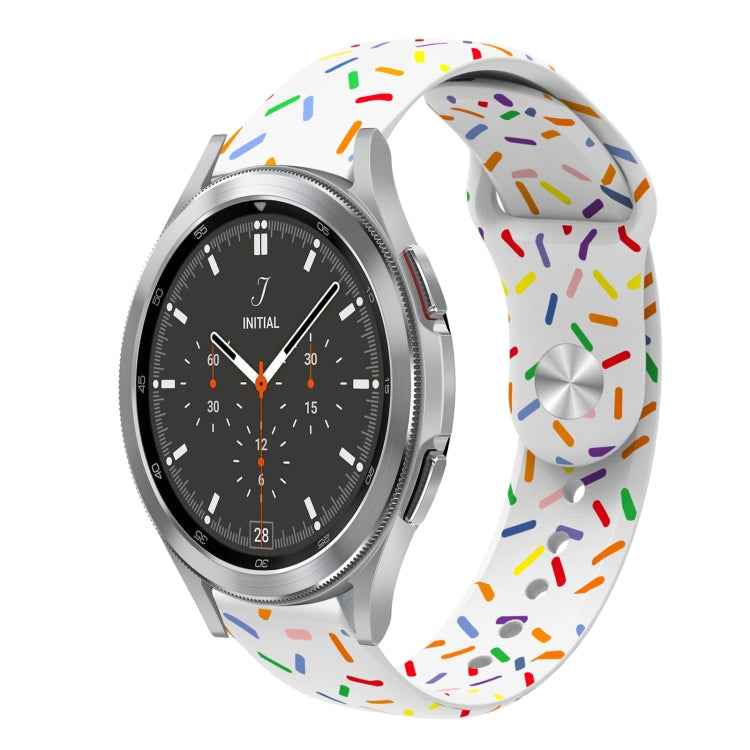 Sports Rainbow Dots Silicone Buckle Watch Band, For Samsung Galaxy Watch 5 Pro, For Samsung Galaxy Gear Sport, For Samsung Galaxy Watch Active 2 40mm / 44mm, For Samsung Galaxy Watch 3 41mm, For Samsung Galaxy watch Active 40mm                         ...