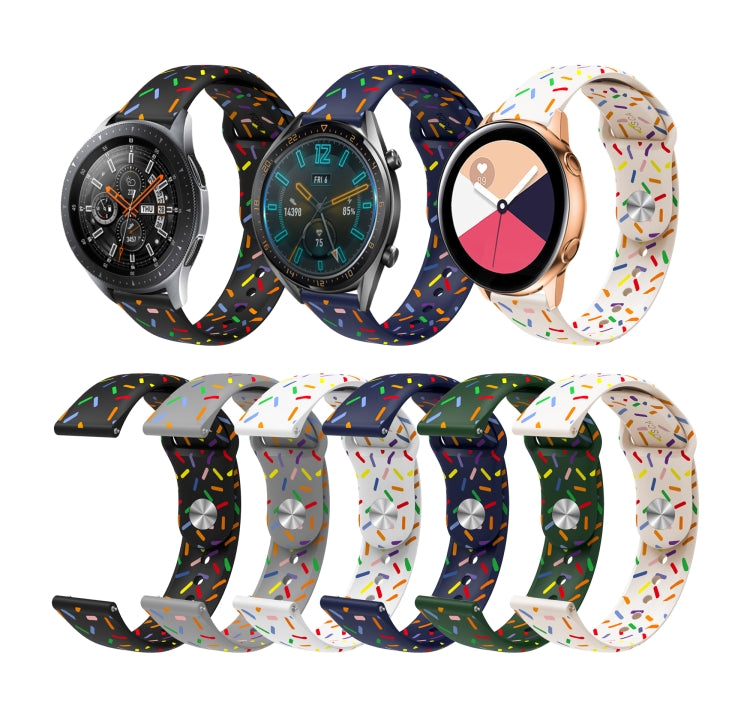 Sports Rainbow Dots Silicone Buckle Watch Band, For Samsung Galaxy Watch 5 Pro, For Samsung Galaxy Gear Sport, For Samsung Galaxy Watch Active 2 40mm / 44mm, For Samsung Galaxy Watch 3 41mm, For Samsung Galaxy watch Active 40mm                         ...