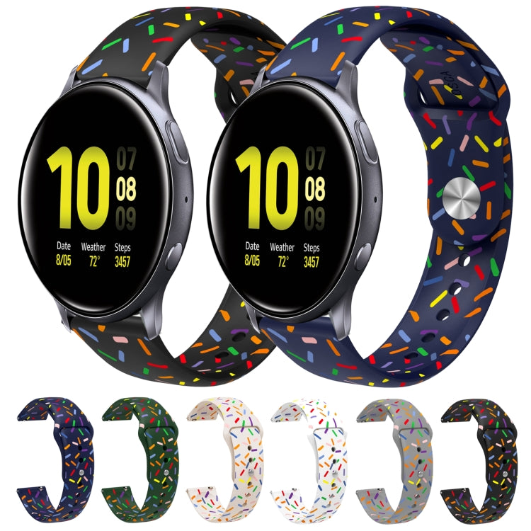 Sports Rainbow Dots Silicone Buckle Watch Band, For Samsung Galaxy Watch 5 Pro, For Samsung Galaxy Gear Sport, For Samsung Galaxy Watch Active 2 40mm / 44mm, For Samsung Galaxy Watch 3 41mm, For Samsung Galaxy watch Active 40mm                         ...