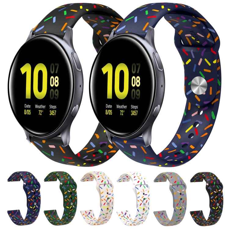 Sports Rainbow Dots Silicone Buckle Watch Band, For Samsung Galaxy Watch 4 40mm / 44mm, For Samsung Galaxy Watch 4 Classic 42mm / 46mm