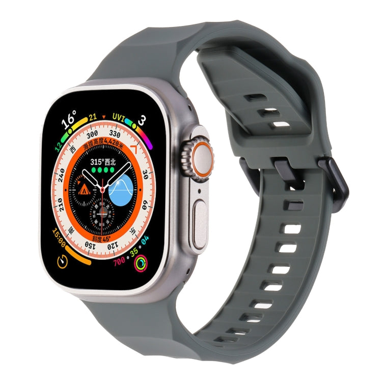 Ripple Silicone Sports Watch Band, For Apple Watch Ultra 49mm, For Apple Watch 8 45mm, For Apple Watch SE 2022 44mm