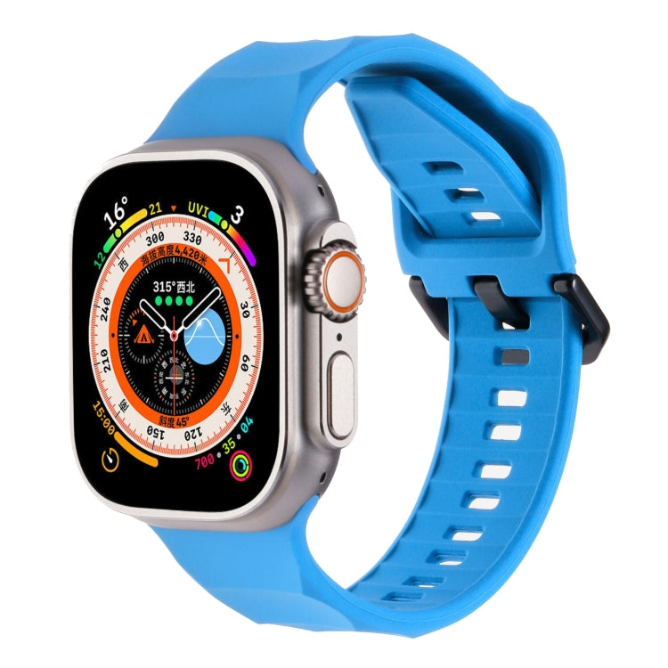 Ripple Silicone Sports Watch Band, For Apple Watch Ultra 49mm, For Apple Watch 8 45mm, For Apple Watch SE 2022 44mm