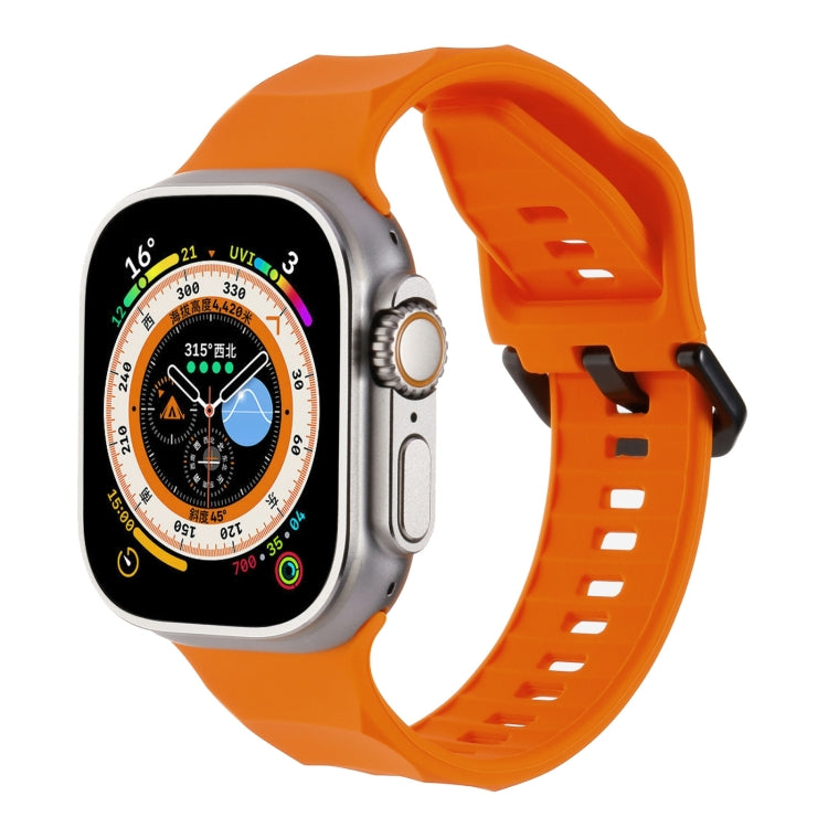 Ripple Silicone Sports Watch Band, For Apple Watch Ultra 49mm, For Apple Watch 8 45mm, For Apple Watch SE 2022 44mm