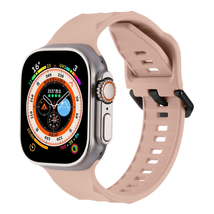 Ripple Silicone Sports Watch Band, For Apple Watch 7 45mm, For Apple Watch SE 44mm, For Apple Watch 6 44mm