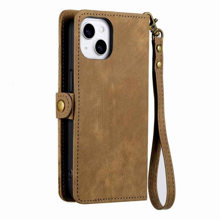 Geometric Zipper Wallet Side Buckle Leather Phone Case, For iPhone 14 Pro Max, For iPhone 7 / 8 / SE 2022, For iPhone 13 Pro Max, For iPhone 13 Pro, For iPhone 13, For iPhone 12 / 12 Pro, For iPhone 12 Pro Max, For iPhone 11 Pro Max