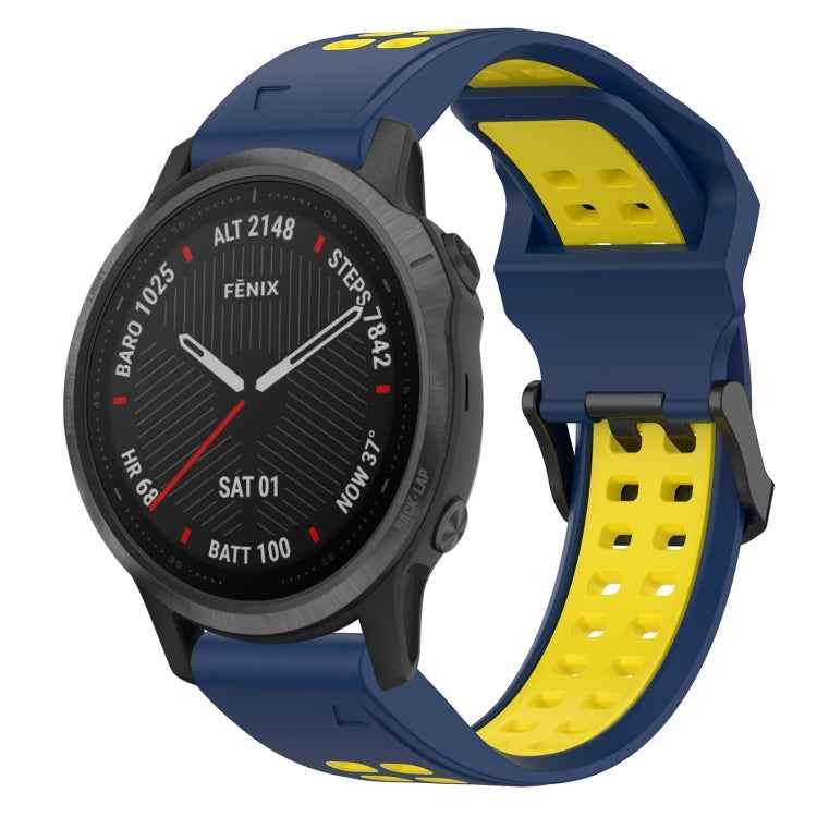 Two Color Reverse Buckle 20mm Silicone Watch Band, For Garmin Fenix 5S, For Garmin Fenix 5S Plus, For Garmin Fenix 6S