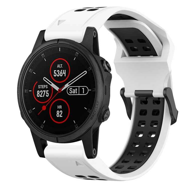 Two Color Reverse Buckle 20mm Silicone Watch Band, For Garmin Fenix 5S, For Garmin Fenix 5S Plus, For Garmin Fenix 6S