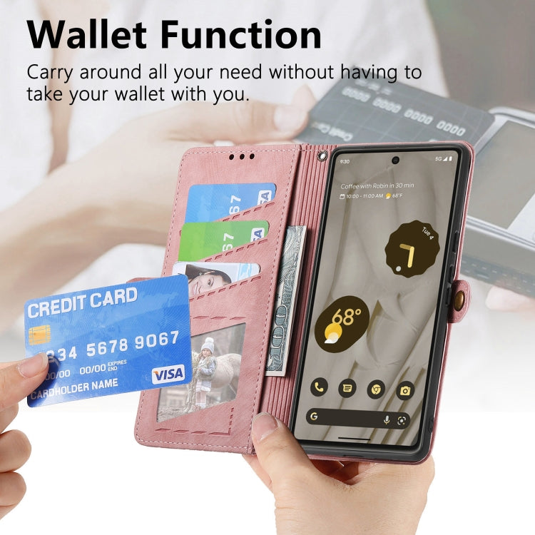 Geometric Zipper Wallet Side Buckle Leather Phone Case, For Google Pixel 7 Pro, For Google Pixel 7, For Google Pixel 6a, For Google Pixel 6 Pro, For Google Pixel 6, For Google Pixel 10 / 10 Pro, For Google Pixel 9 / 9 Pro