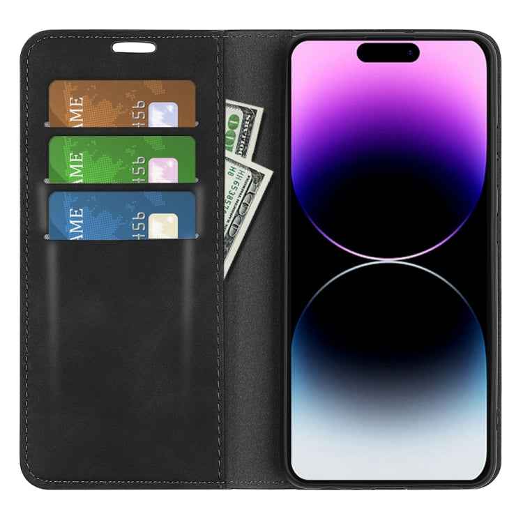 Retro-skin Magnetic Suction Leather Phone Case