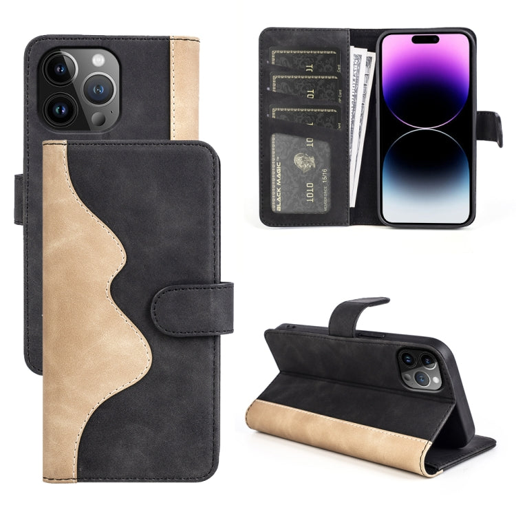 Stitching Horizontal Flip Leather Phone Case, For iPhone 16 Pro, For iPhone 16 Plus, For iPhone 16, For iPhone 15 Pro Max, For iPhone 15 Pro, For iPhone 15 Plus, For iPhone 15