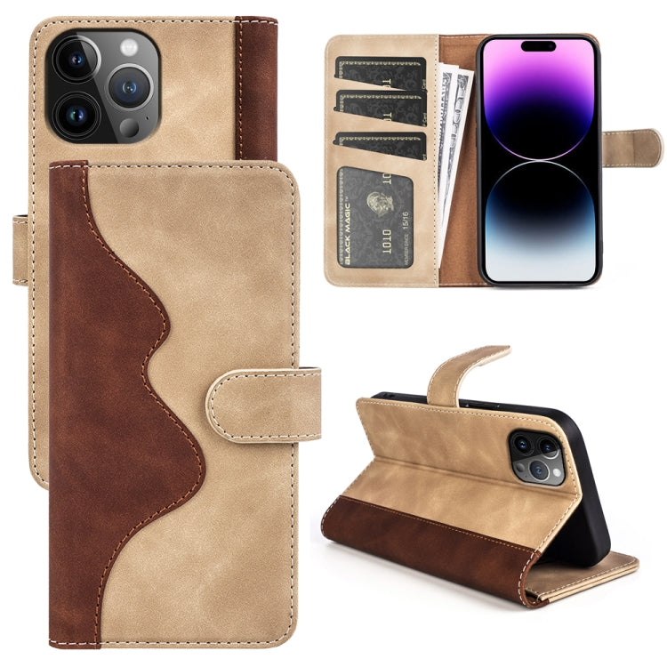 Stitching Horizontal Flip Leather Phone Case, For iPhone 16 Pro, For iPhone 16 Plus, For iPhone 16, For iPhone 15 Pro Max, For iPhone 15 Pro, For iPhone 15 Plus, For iPhone 15