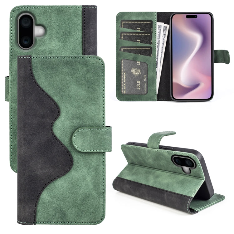 Stitching Horizontal Flip Leather Phone Case, For iPhone 16 Pro, For iPhone 16 Plus, For iPhone 16, For iPhone 15 Pro Max, For iPhone 15 Pro, For iPhone 15 Plus, For iPhone 15