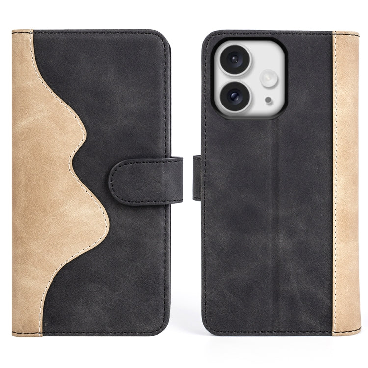 Stitching Horizontal Flip Leather Phone Case, For iPhone 16 Pro, For iPhone 16 Plus, For iPhone 16, For iPhone 15 Pro Max, For iPhone 15 Pro, For iPhone 15 Plus, For iPhone 15