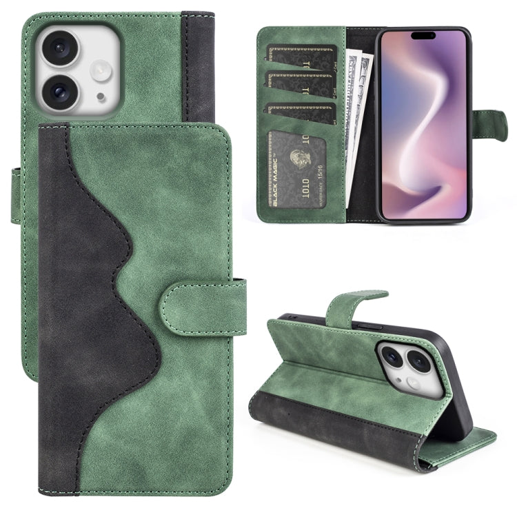 Stitching Horizontal Flip Leather Phone Case, For iPhone 16 Pro, For iPhone 16 Plus, For iPhone 16, For iPhone 15 Pro Max, For iPhone 15 Pro, For iPhone 15 Plus, For iPhone 15
