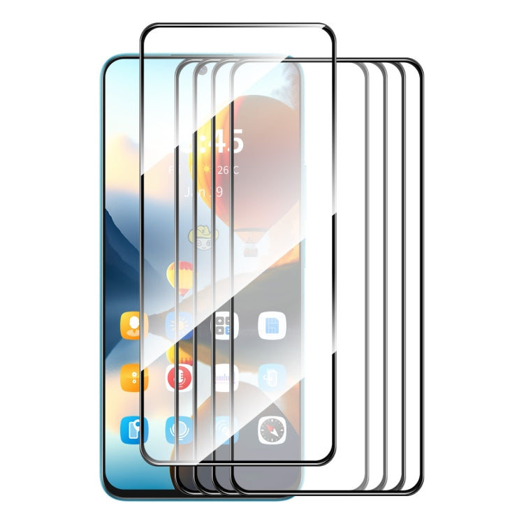 5pcs ENKAY Hat-Prince Full Glue High Aluminum-silicon Tempered Glass Film, For Redmi Note 15 Pro 5G Global 163.6mm, For Redmi 15C Global 171.5mm / Poco C85, For Redmi 15C 5G / 4G EU 173mm, For Redmi 13X, For Redmi Note 14S 4G, For Redmi Turbo 4        ...
