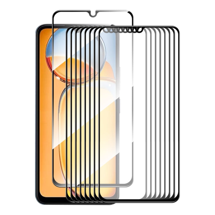 10pcs ENKAY Hat-Prince Full Glue High Aluminum-silicon Tempered Glass Film, For Redmi Note 15 Pro 5G Global 163.6mm, For Redmi 15C Global 171mm / Poco C85, For Redmi 15C 5G / 4G EU 173mm, For Redmi 13X, For Redmi Note 14S 4G, For Redmi Turbo 4         ...