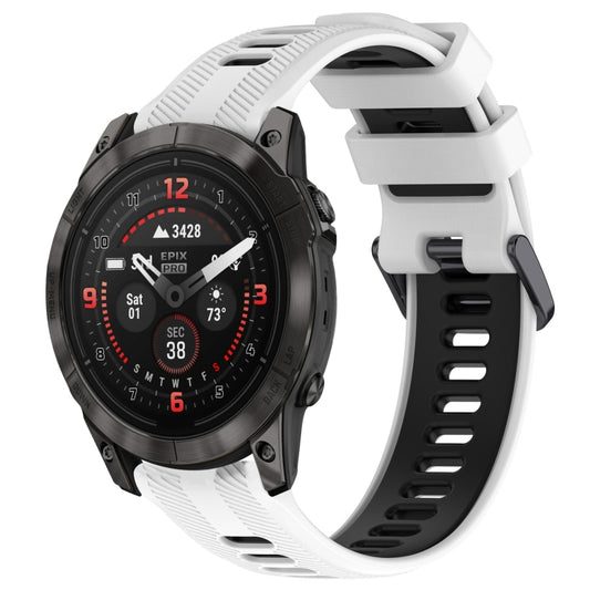 Sports Two-Color Silicone Watch Band, For Garmin EPIX Pro 47mm, For Garmin Fenix 7 Pro, For Garmin Approach S60, For Garmin Forerunner 935