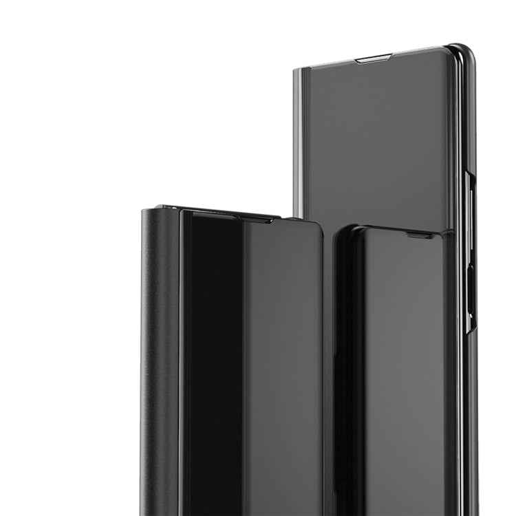 Plated Mirror Horizontal Flip Leather Phone Case with Holder, For Samsung Galaxy Z TriFold, For Samsung Galaxy Z Fold7, For Samsung Galaxy Z Fold6, For Galaxy Z Fold 5 5G