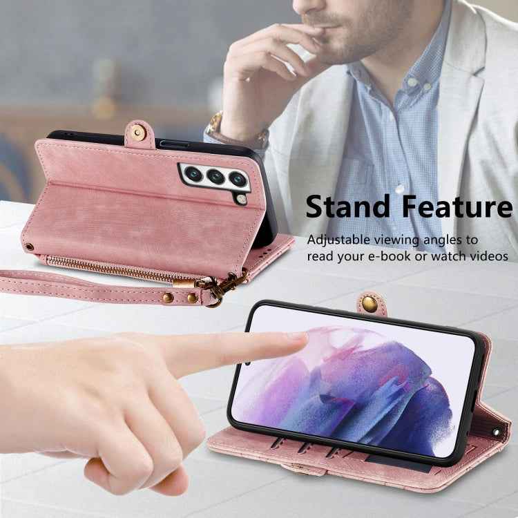 Geometric Zipper Wallet Side Buckle Leather Phone Case, For Samsung Galaxy S23 5G, For Samsung Galaxy A14 5G, For Samsung Galaxy S20 FE, For Samsung Galaxy M33, For Samsung Galaxy M23, For Samsung Galaxy A13 4G, For Samsung Galaxy M52 5G               ...