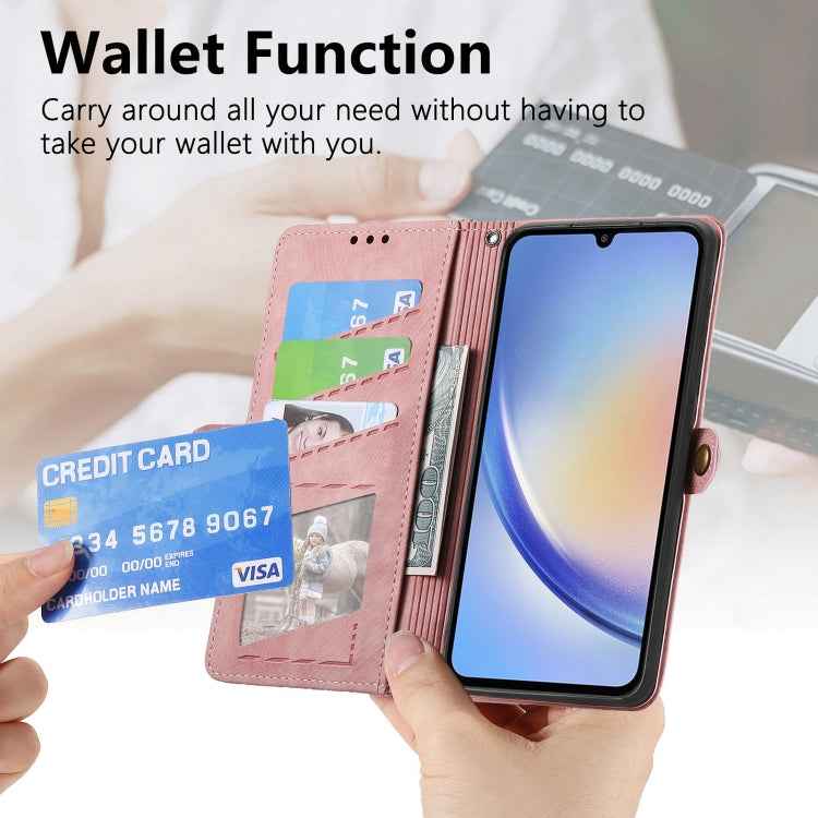 Geometric Zipper Wallet Side Buckle Leather Phone Case, For Samsung Galaxy A72, For Samsung Galaxy A52 5G, For Samsung Galaxy A32 5G, For Samsung Galaxy S21 5G, For Samsung Galaxy S21+ 5G, For Samsung Galaxy S21 Ultra 5G, For Samsung Galaxy A12        ...