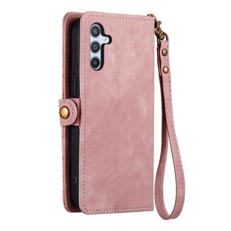 Geometric Zipper Wallet Side Buckle Leather Phone Case, For Samsung Galaxy A24 4G, For Samsung Galaxy A23 5G, For Samsung Galaxy A14 4G, For Samsung Galaxy A24 5G, For Samsung Galaxy A34 5G, For Samsung Galaxy A54 5G, For Samsung Galaxy S23 Ultra 5G   ...