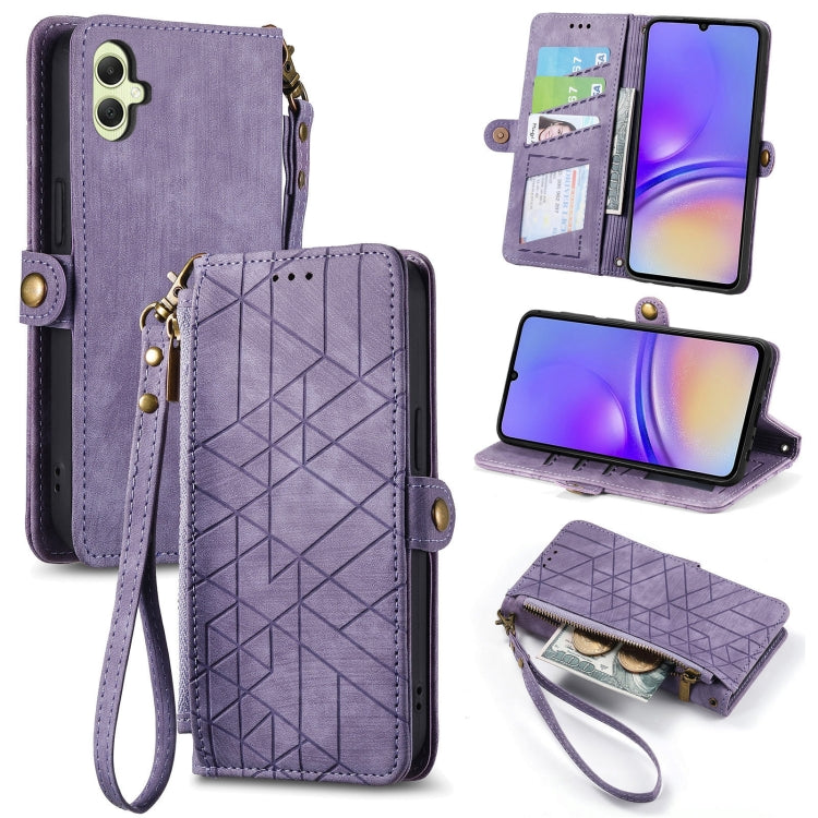 Geometric Zipper Wallet Side Buckle Leather Phone Case, For Samsung Galaxy A55 5G, For Samsung Galaxy S24 Ultra 5G, For Samsung Galaxy S24+ 5G, For Samsung Galaxy S24 5G, For Samsung Galaxy A05, Samsung Galaxy A05s, For Samsung Galaxy A25 5G           ...