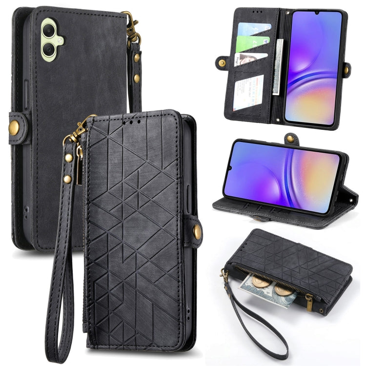 Geometric Zipper Wallet Side Buckle Leather Phone Case, For Samsung Galaxy A55 5G, For Samsung Galaxy S24 Ultra 5G, For Samsung Galaxy S24+ 5G, For Samsung Galaxy S24 5G, For Samsung Galaxy A05, Samsung Galaxy A05s, For Samsung Galaxy A25 5G           ...