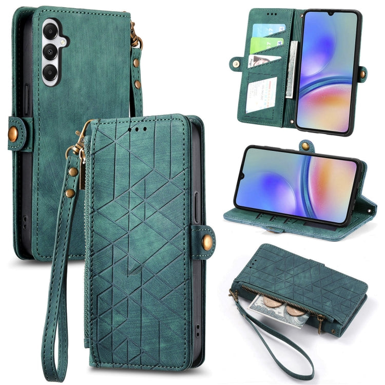 Geometric Zipper Wallet Side Buckle Leather Phone Case, For Samsung Galaxy A55 5G, For Samsung Galaxy S24 Ultra 5G, For Samsung Galaxy S24+ 5G, For Samsung Galaxy S24 5G, For Samsung Galaxy A05, Samsung Galaxy A05s, For Samsung Galaxy A25 5G           ...