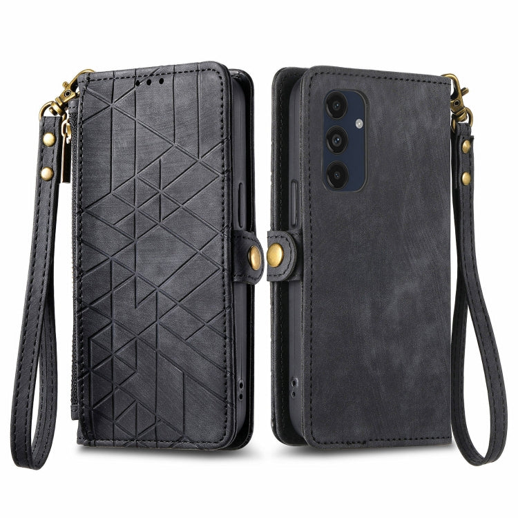 Geometric Zipper Wallet Side Buckle Leather Phone Case, For Samsung Galaxy S26 Edge 5G, For Samsung Galaxy S25 Edge 5G, For Samsung Galaxy A36 5G, For Samsung Galaxy S25 5G, For Samsung Galaxy S25+ 5G, For Samsung Galaxy S25 Ultra 5G                   ...