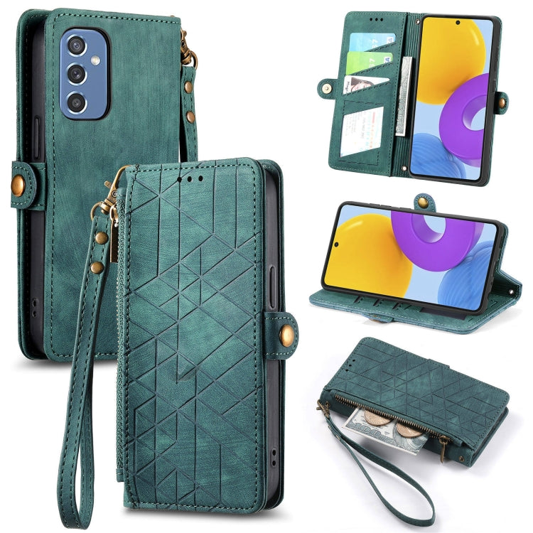 Geometric Zipper Wallet Side Buckle Leather Phone Case, For Samsung Galaxy S23 5G, For Samsung Galaxy A14 5G, For Samsung Galaxy S20 FE, For Samsung Galaxy M33, For Samsung Galaxy M23, For Samsung Galaxy A13 4G, For Samsung Galaxy M52 5G               ...