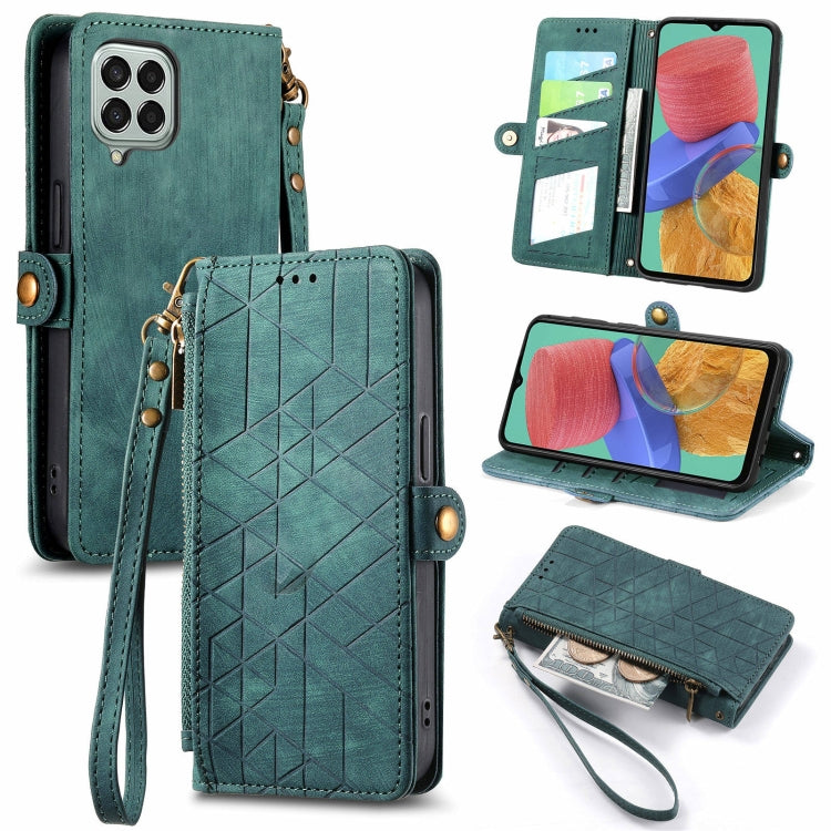 Geometric Zipper Wallet Side Buckle Leather Phone Case, For Samsung Galaxy S23 5G, For Samsung Galaxy A14 5G, For Samsung Galaxy S20 FE, For Samsung Galaxy M33, For Samsung Galaxy M23, For Samsung Galaxy A13 4G, For Samsung Galaxy M52 5G               ...
