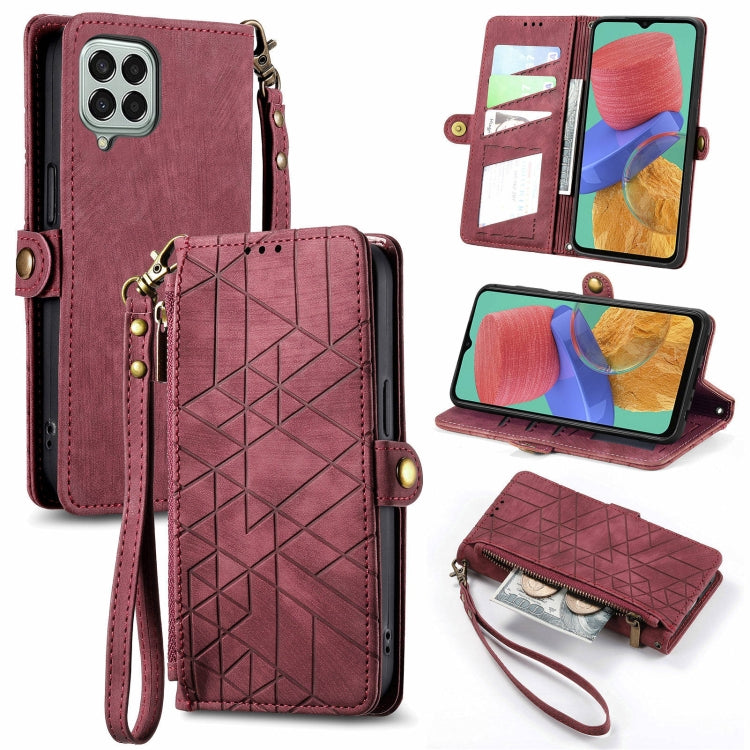Geometric Zipper Wallet Side Buckle Leather Phone Case, For Samsung Galaxy S23 5G, For Samsung Galaxy A14 5G, For Samsung Galaxy S20 FE, For Samsung Galaxy M33, For Samsung Galaxy M23, For Samsung Galaxy A13 4G, For Samsung Galaxy M52 5G               ...
