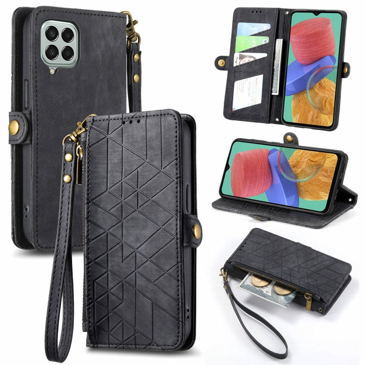 Geometric Zipper Wallet Side Buckle Leather Phone Case, For Samsung Galaxy S23 5G, For Samsung Galaxy A14 5G, For Samsung Galaxy S20 FE, For Samsung Galaxy M33, For Samsung Galaxy M23, For Samsung Galaxy A13 4G, For Samsung Galaxy M52 5G               ...