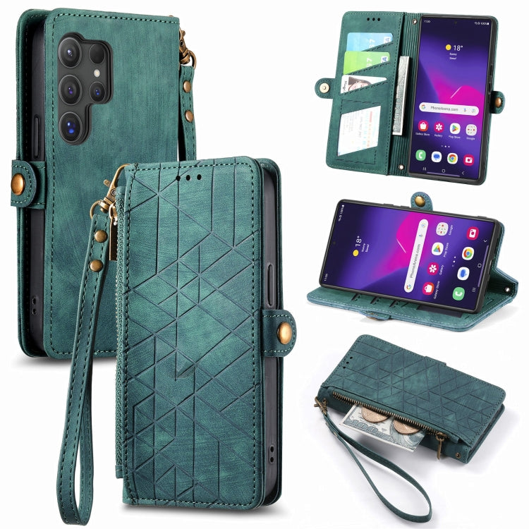 Geometric Zipper Wallet Side Buckle Leather Phone Case, For Samsung Galaxy S26 Edge 5G, For Samsung Galaxy S25 Edge 5G, For Samsung Galaxy A36 5G, For Samsung Galaxy S25 5G, For Samsung Galaxy S25+ 5G, For Samsung Galaxy S25 Ultra 5G                   ...