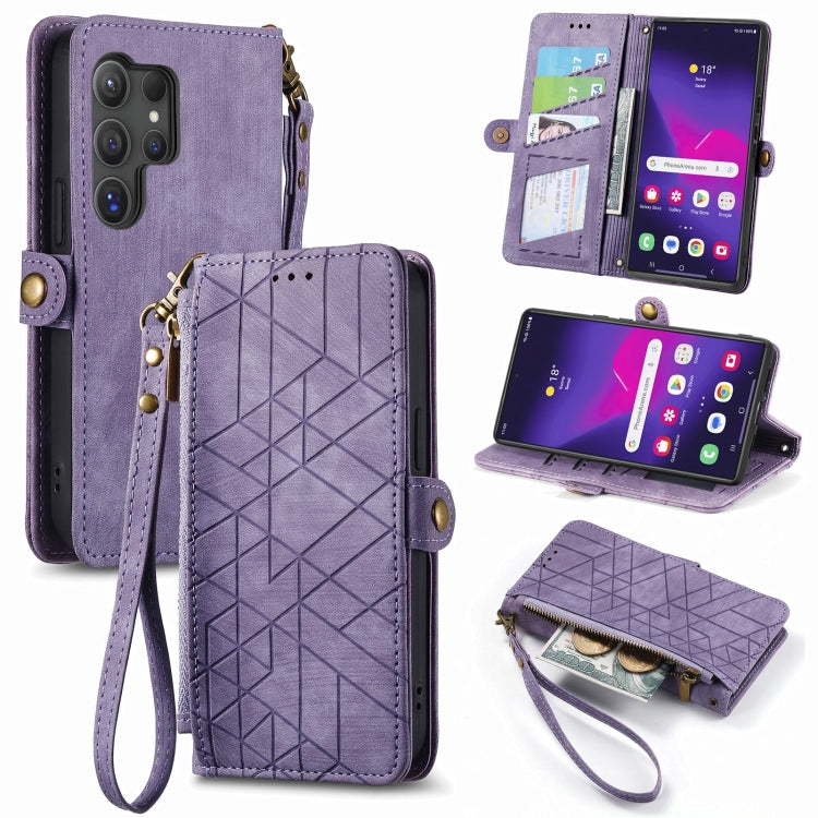 Geometric Zipper Wallet Side Buckle Leather Phone Case, For Samsung Galaxy S26 Edge 5G, For Samsung Galaxy S25 Edge 5G, For Samsung Galaxy A36 5G, For Samsung Galaxy S25 5G, For Samsung Galaxy S25+ 5G, For Samsung Galaxy S25 Ultra 5G                   ...