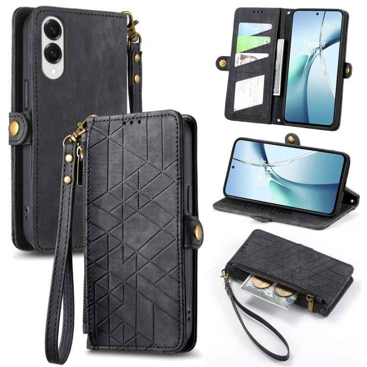 Geometric Zipper Wallet Side Buckle Leather Phone Case, For Samsung Galaxy S26 Edge 5G, For Samsung Galaxy S25 Edge 5G, For Samsung Galaxy A36 5G, For Samsung Galaxy S25 5G, For Samsung Galaxy S25+ 5G, For Samsung Galaxy S25 Ultra 5G                   ...