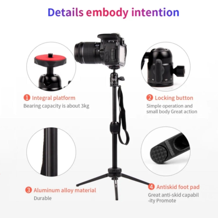 JMARY MT68 Aluminum Alloy Telescopic Portable Selfie Mini SLR Camera Phone Tripod, MT68
