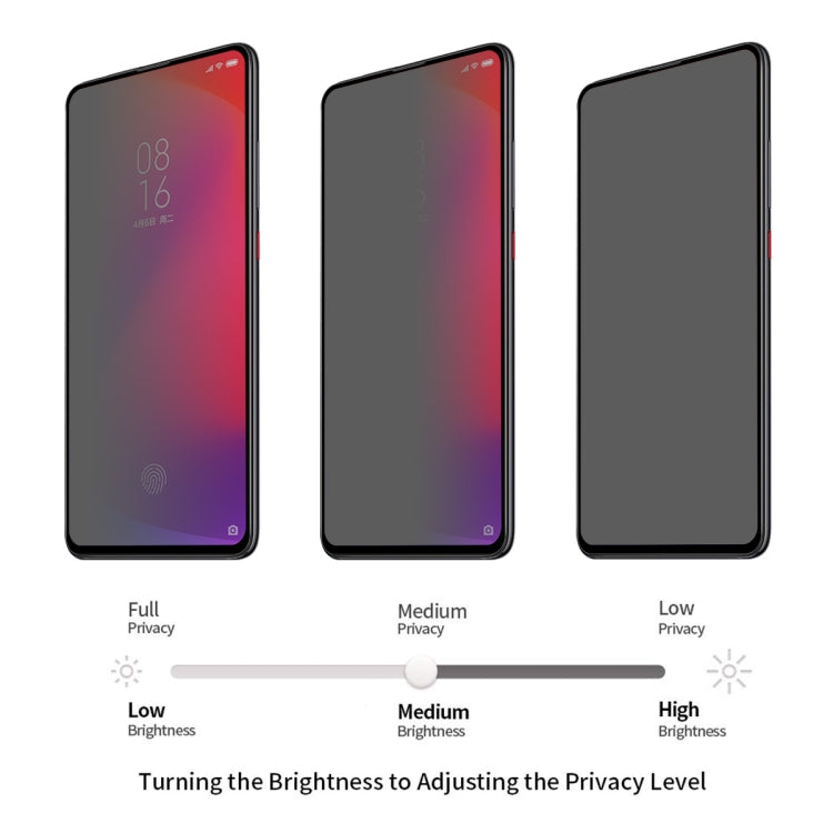 ENKAY Hat-Prince 0.26mm 9H 2.5D Privacy Anti-glare Full Screen Tempered Glass Film for Redmi K20 / K20 Pro