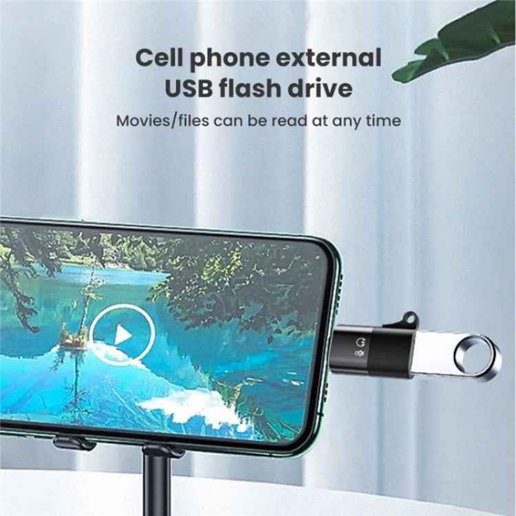 JS-09 Mini USB-C / Type-C to 8 Pin OTG Wireless Microphone Converter