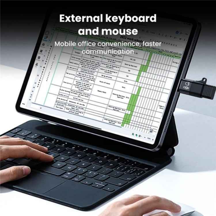 JS-09 Mini USB-C / Type-C to 8 Pin OTG Wireless Microphone Converter