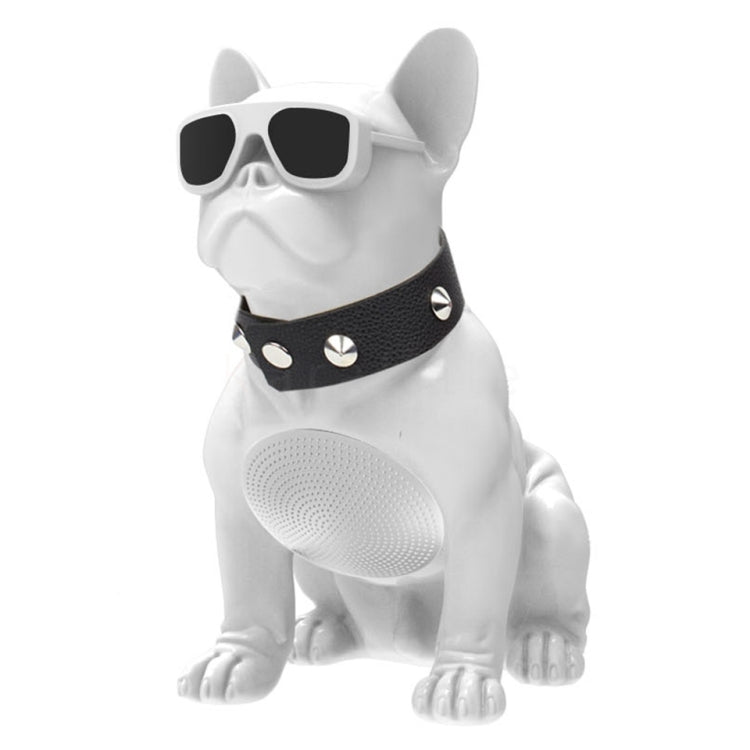 CH-M10 Bulldog Stereo Wireless Bluetooth Speaker, Support TF Card / U Disk / FM, White