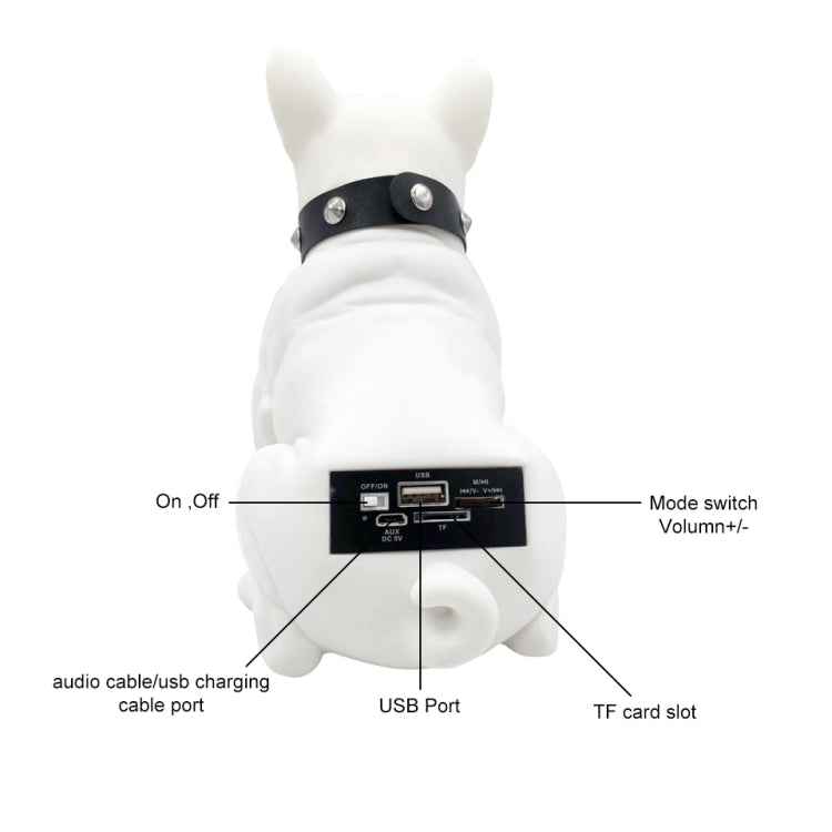 CH-M10 Bulldog Stereo Wireless Bluetooth Speaker, Support TF Card / U Disk / FM