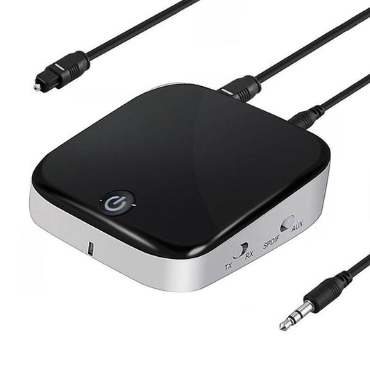 2 in 1 Fiber Optic Bluetooth 5.0 Audio Receiver/Transmitter, black